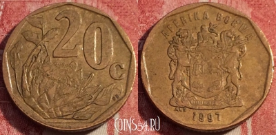 ЮАР 20 центов 1997 года, KM# 162, a059-100