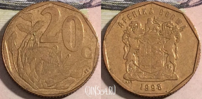 ЮАР 20 центов 1998 года, KM# 162, a112-036
