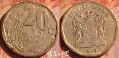 ЮАР 20 центов 1999 года, KM# 162, 128o-049