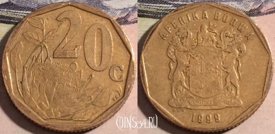 ЮАР 20 центов 1999 года, KM# 162, a116-067