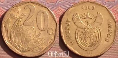 ЮАР 20 центов 2000 года, KM# 225, 105l-093