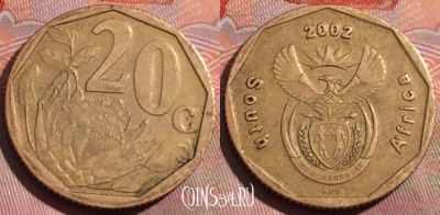 ЮАР 20 центов 2002 года, KM# 270, 261a-082