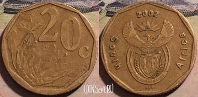 ЮАР 20 центов 2002 года, KM# 270, a066-015