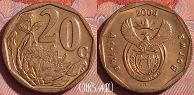 ЮАР 20 центов 2004 года, KM# 328, 057i-054