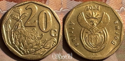 ЮАР 20 центов 2004 года, KM# 328, 481s-106