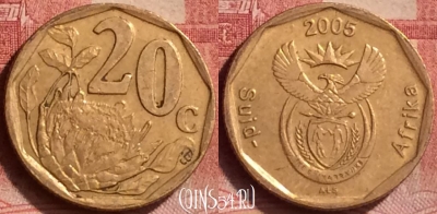 ЮАР 20 центов 2005 года, KM# 293, 051l-039