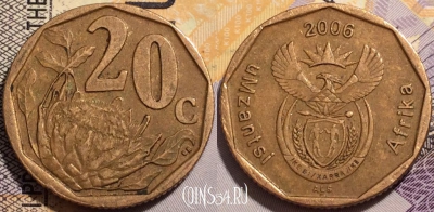 ЮАР 20 центов 2006 года, KM# 488, 136-093
