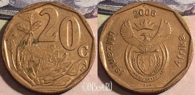 ЮАР 20 центов 2006 года, KM# 488, a116-078
