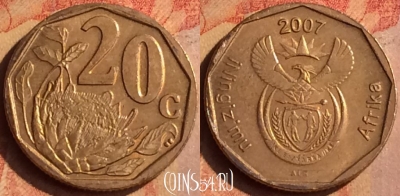 ЮАР 20 центов 2007 года, KM# 342, 144n-121