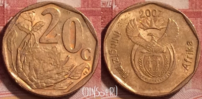 ЮАР 20 центов 2007 года, KM# 342, 151l-103