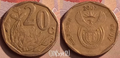 ЮАР 20 центов 2007 года, KM# 342, 450-102