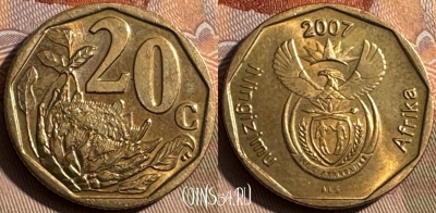 ЮАР 20 центов 2007 года, KM# 342, s481s-013