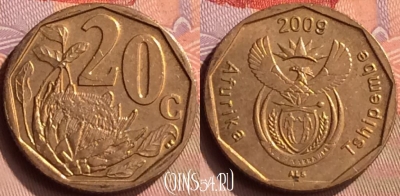 ЮАР 20 центов 2008 года, KM# 442, 417-039