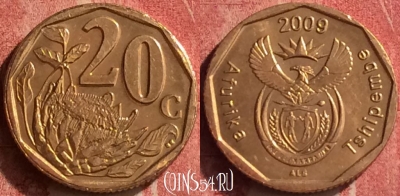 ЮАР 20 центов 2009 года, KM# 466, 371n-009