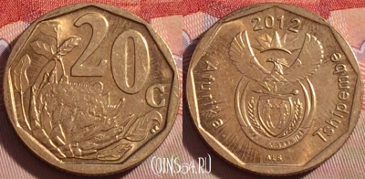 ЮАР 20 центов 2012 года, KM# 466, 088b-071