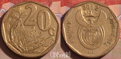 ЮАР 20 центов 2012 года, KM# 466, 088b-092