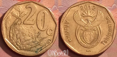 ЮАР 20 центов 2012 года, KM# 466, 292l-071