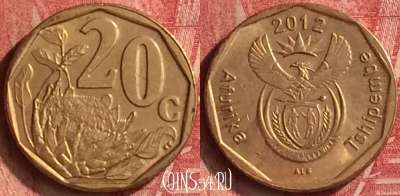 ЮАР 20 центов 2012 года, KM# 466, 354n-025