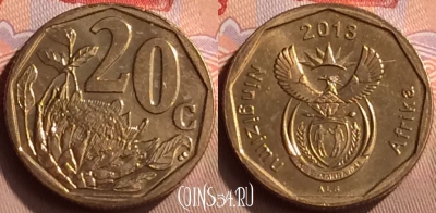 ЮАР 20 центов 2013 года, KM# 495, 423-040