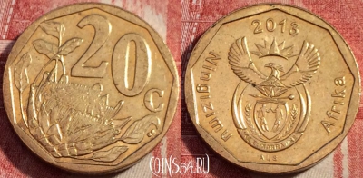 ЮАР 20 центов 2013 года, KM# 495, a059-103