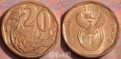 ЮАР 20 центов 2016 года, KM# 327, 237k-024