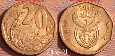 ЮАР 20 центов 2016 года, KM# 327, 332l-014
