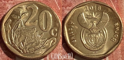 ЮАР 20 центов 2016 года, KM# 327, 476р-007