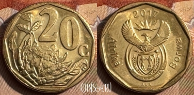 ЮАР 20 центов 2017 года, KM# 328, s426s-108