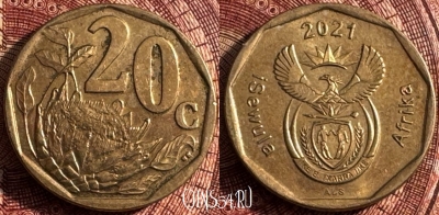 ЮАР 20 центов 2021 года, KM# 442, 358s-092