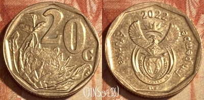 ЮАР 20 центов 2022 года, KM# 466, 481р-103 ♛