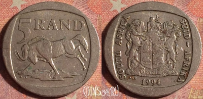 ЮАР 5 рандов 1994 года, KM# 140, 170i-034