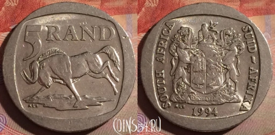 ЮАР 5 рандов 1994 года, KM# 140, 330g-063