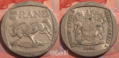 ЮАР 5 рандов 1994 года, KM# 140, a065-077