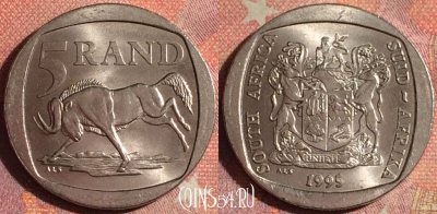 ЮАР 5 рандов 1995 года, KM# 140, 164i-108 ♛