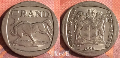 ЮАР 5 рандов 1995 года, KM# 140, 342-078