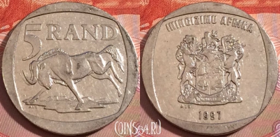 ЮАР 5 рандов 1997 года, KM# 166, 105b-139