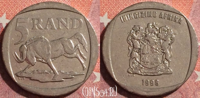 ЮАР 5 рандов 1998 года, KM# 166, 344-110