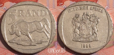 ЮАР 5 рандов 1999 года, KM# 166, a076-058