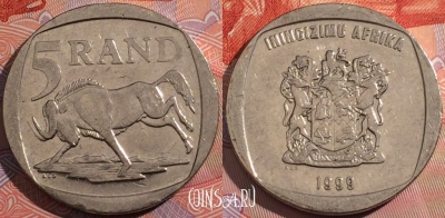 ЮАР 5 рандов 1999 года, KM# 166, a142-071
