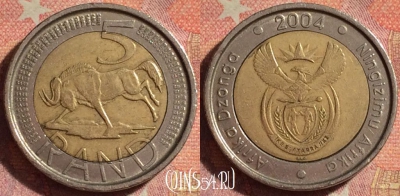 ЮАР 5 рандов 2004 года, KM# 281, 157i-078