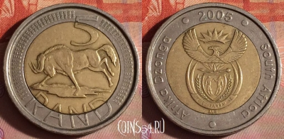 ЮАР 5 рандов 2005 года, KM# 297, 112f-144