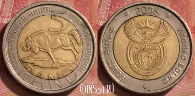 ЮАР 5 рандов 2006 года, KM# 492, 061l-003 ♛
