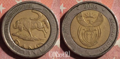 ЮАР 5 рандов 2006 года, KM# 492, 369-109