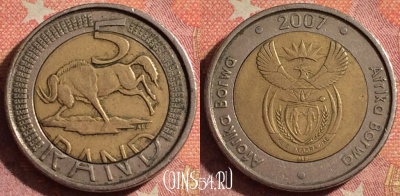 ЮАР 5 рандов 2007 года, KM# 346, 377-072