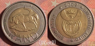 ЮАР 5 рандов 2009 года, KM# 470, 179i-101