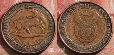 ЮАР 5 рандов 2012 года, KM# 555, 207-018
