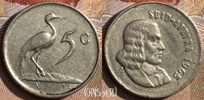 ЮАР 5 центов 1965 г., SUID-AFRIKA, KM# 67.2, 438s-046