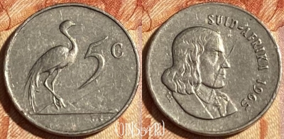 ЮАР 5 центов 1965 года, SUID-AFRIKA, KM# 67.2, 464q-618