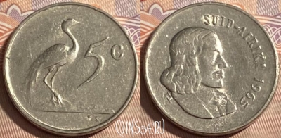 ЮАР 5 центов 1965 г., SUID-AFRIKA, KM# 67.2, 497р-054