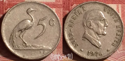 ЮАР 5 центов 1976 года, KM# 93, 254l-008